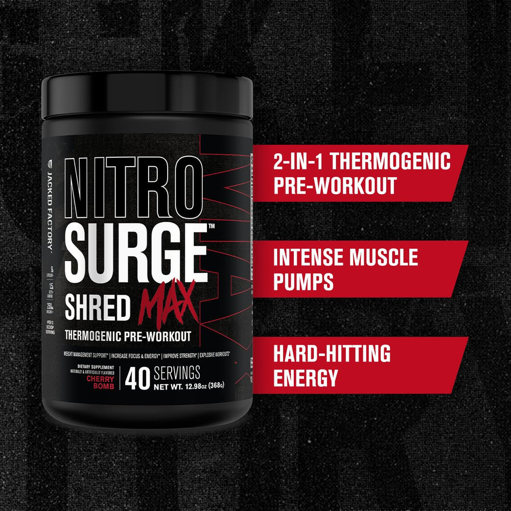 Jacked Factory Nitrosurge Shred Max during cardio for sustained focus and endurance