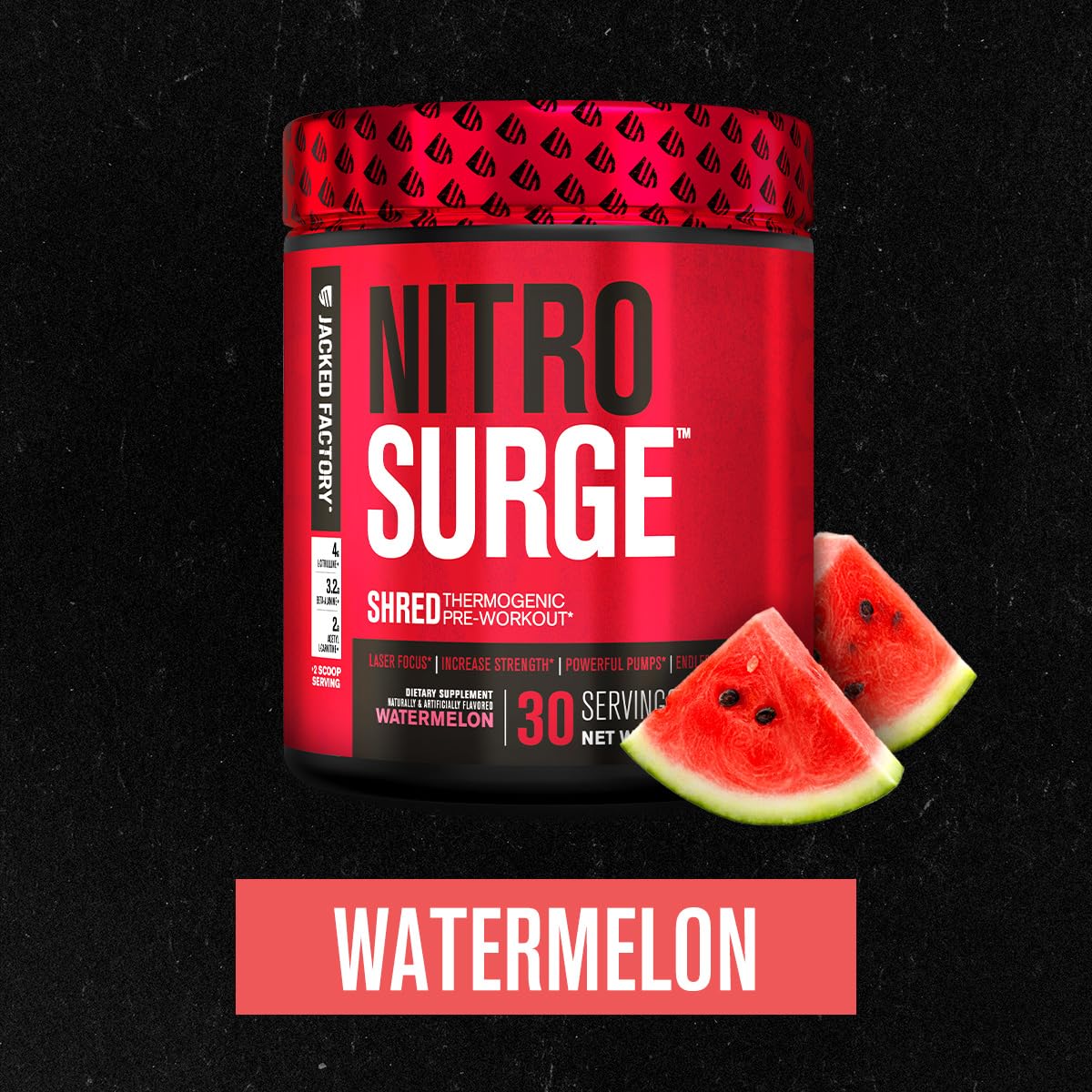 Jacked Factory NITROSURGE Watermelon shaker demonstrates easy mixing before training.