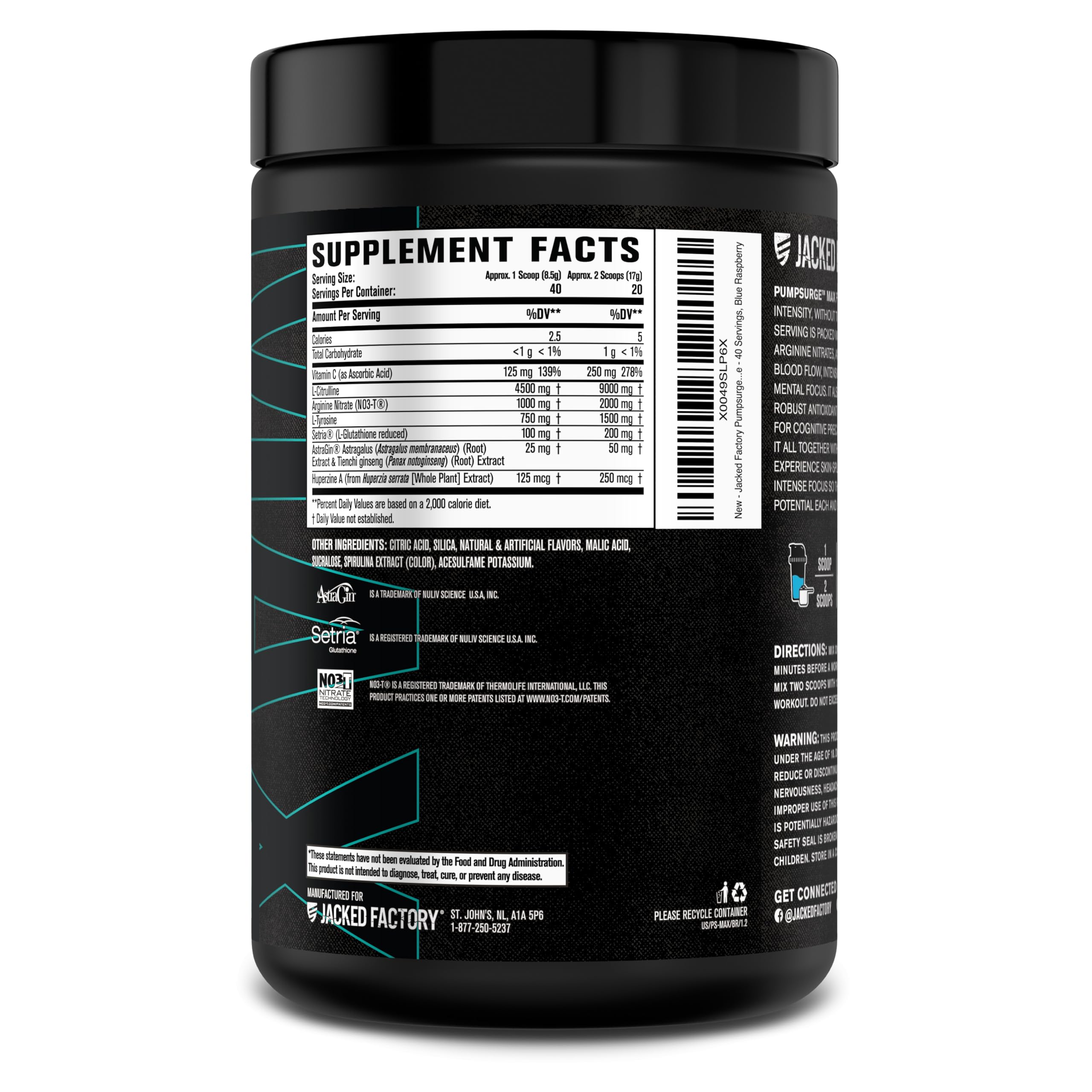 40 servings packaging emphasizing convenient daily pre-workout use