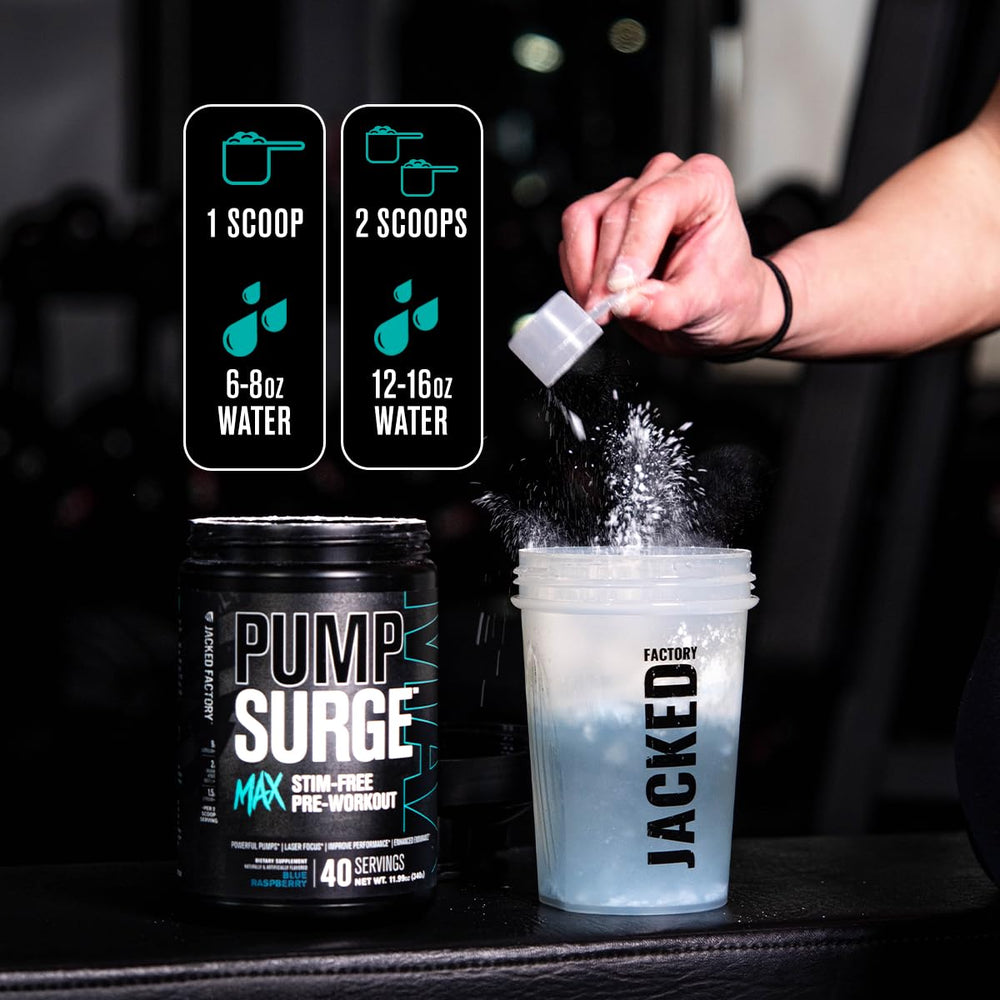Pumpsurge Max with L-Citrulline close-up signaling nitric oxide support for pumps