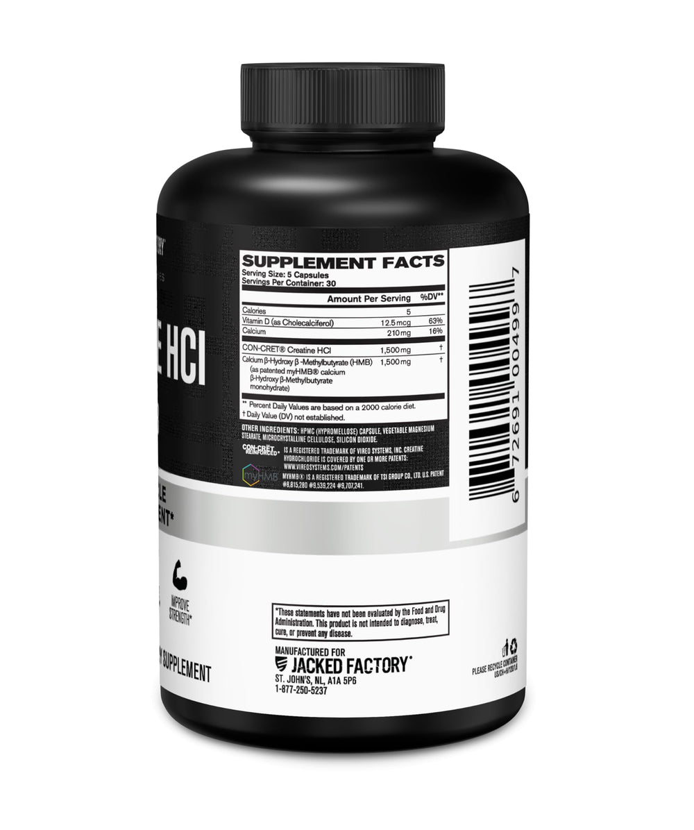 Jacked Factory serving size chart for simple supplementation planning.