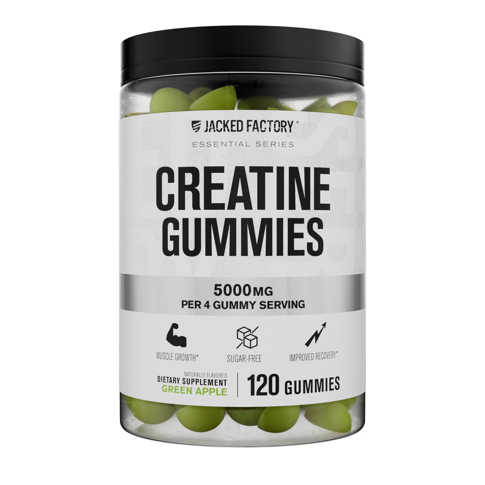 Jacked Factory Sugar-Free Creatine Gummies front view for daily use