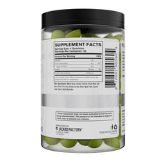 Jacked Factory Sugar-Free Creatine Gummies packaging back with ingredient notes