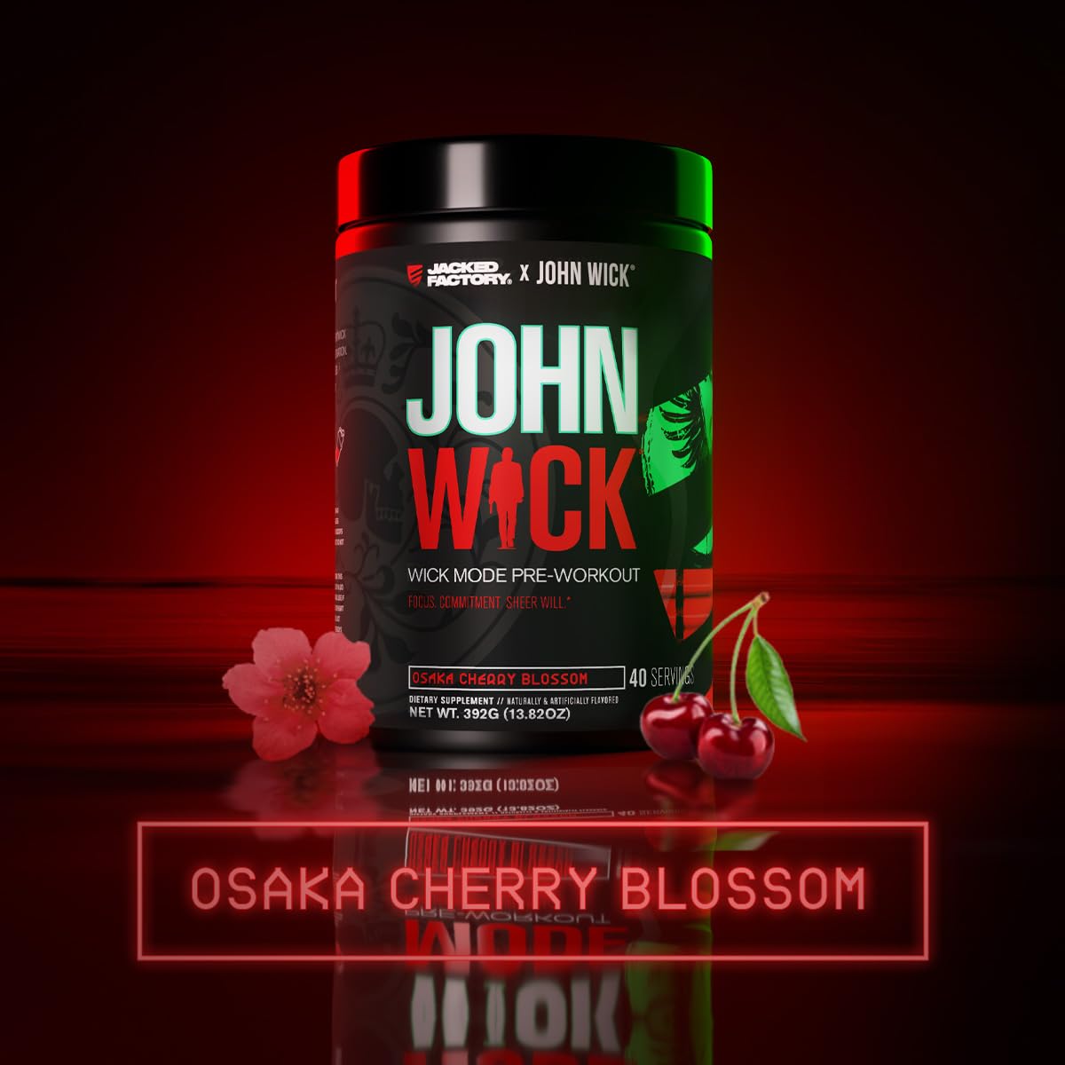 Wick Mode powder scoop highlights energy and focus for training