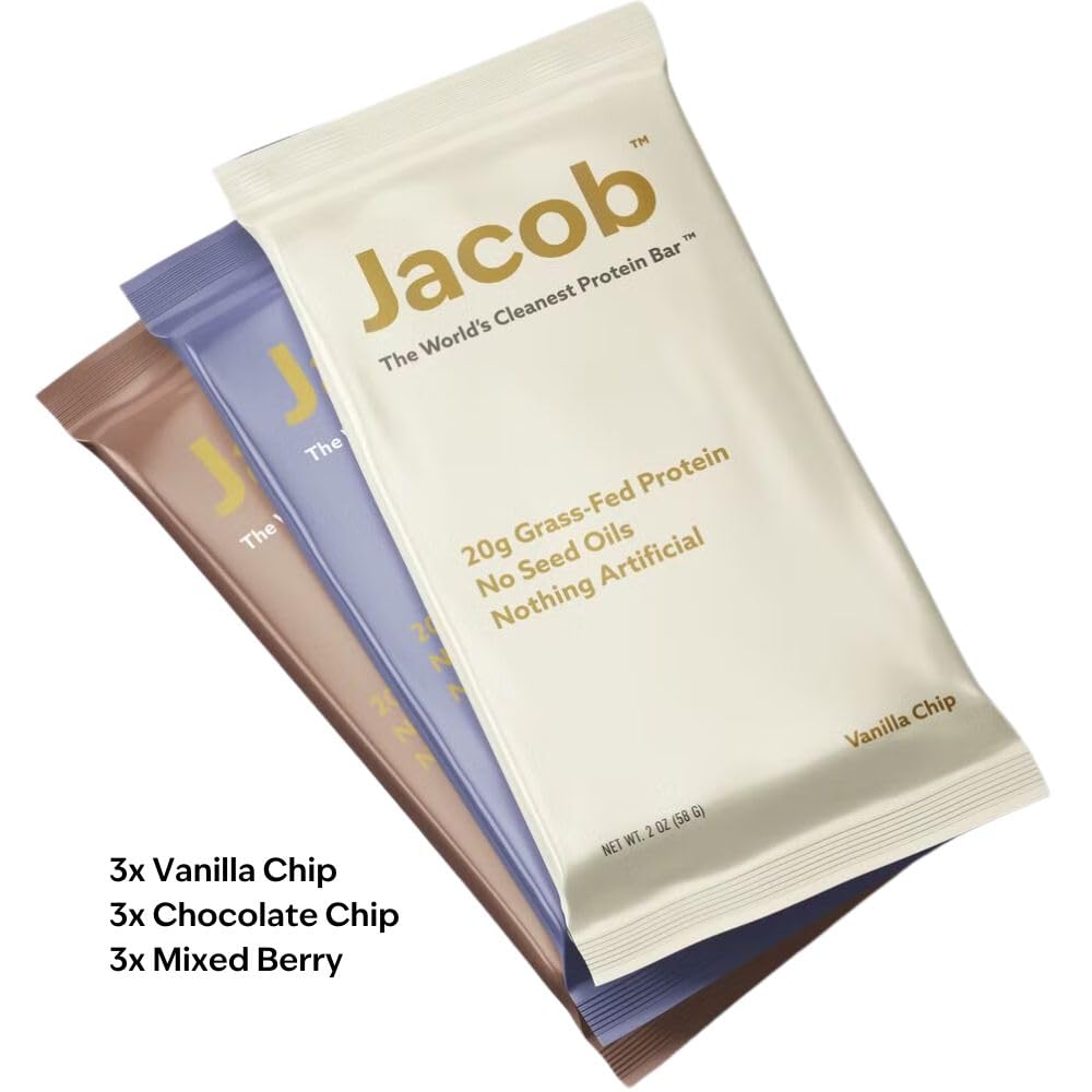 Jacob Bar vanilla flavor close-up highlights protein and clean profile for quick meals