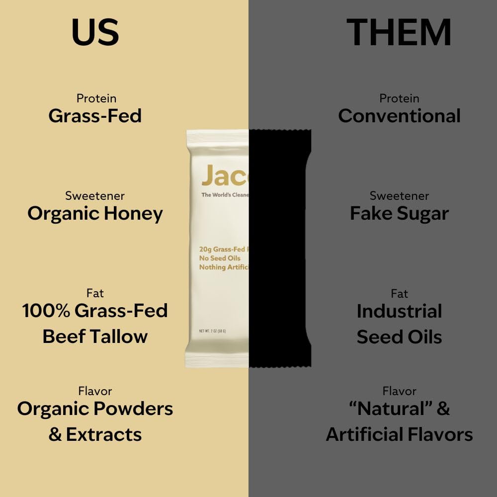 Jacob Bar Vanilla ingredient list: gluten-free, soy-free, and free from seed oils.
