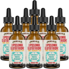 Jagielolia liposomal glutathione liquid bottle close-up showing high-potency antioxidant formula for daily support