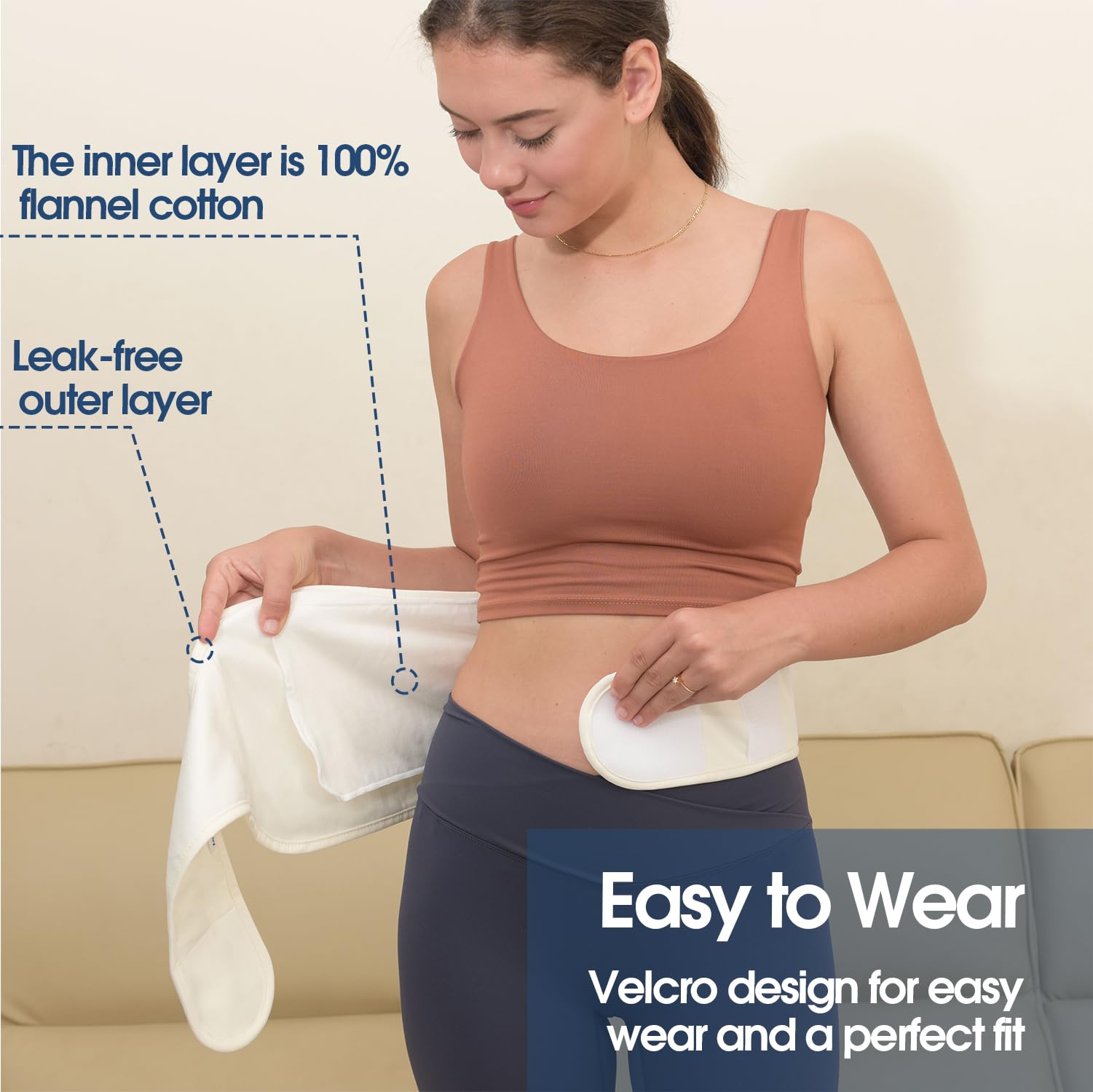 Jakinoy Velcro universal-fit design adapts to different waist sizes.