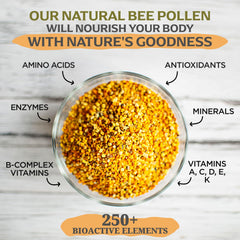 Pollen swirled into a smoothie with Jamie's Hive to Table
