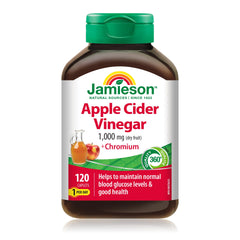 Jamieson Apple Cider Vinegar bottle for daily wellness and convenient use.