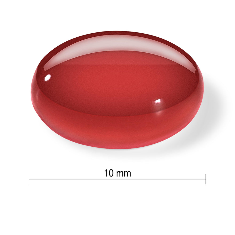 Softgel capsule image suggesting easy-to-swallow daily supplement for hair and nails