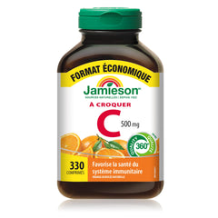 Jamieson vitamin C chewables for family use and immune support
