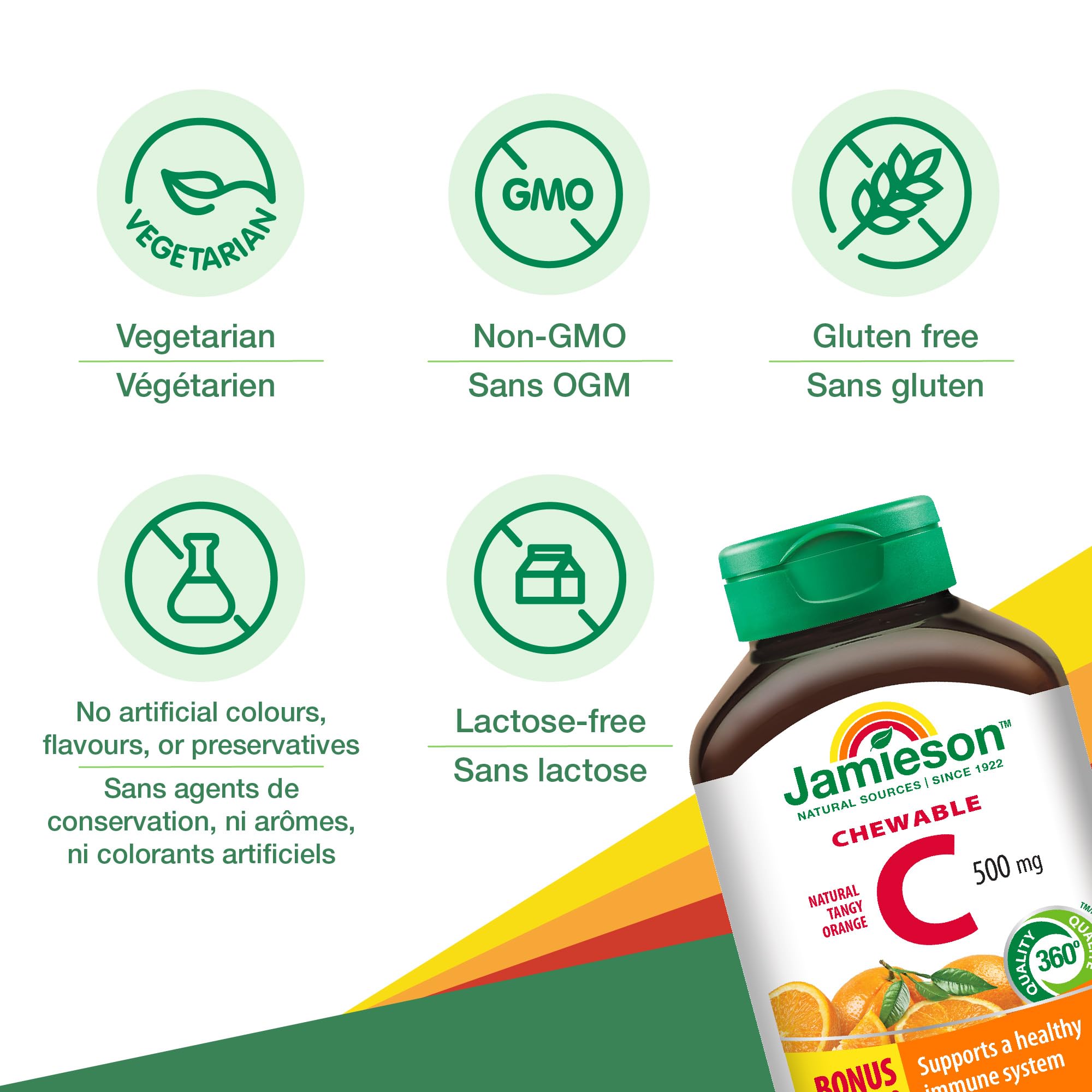 Jamieson Vitamin C Orange on a breakfast table for daily use with kids