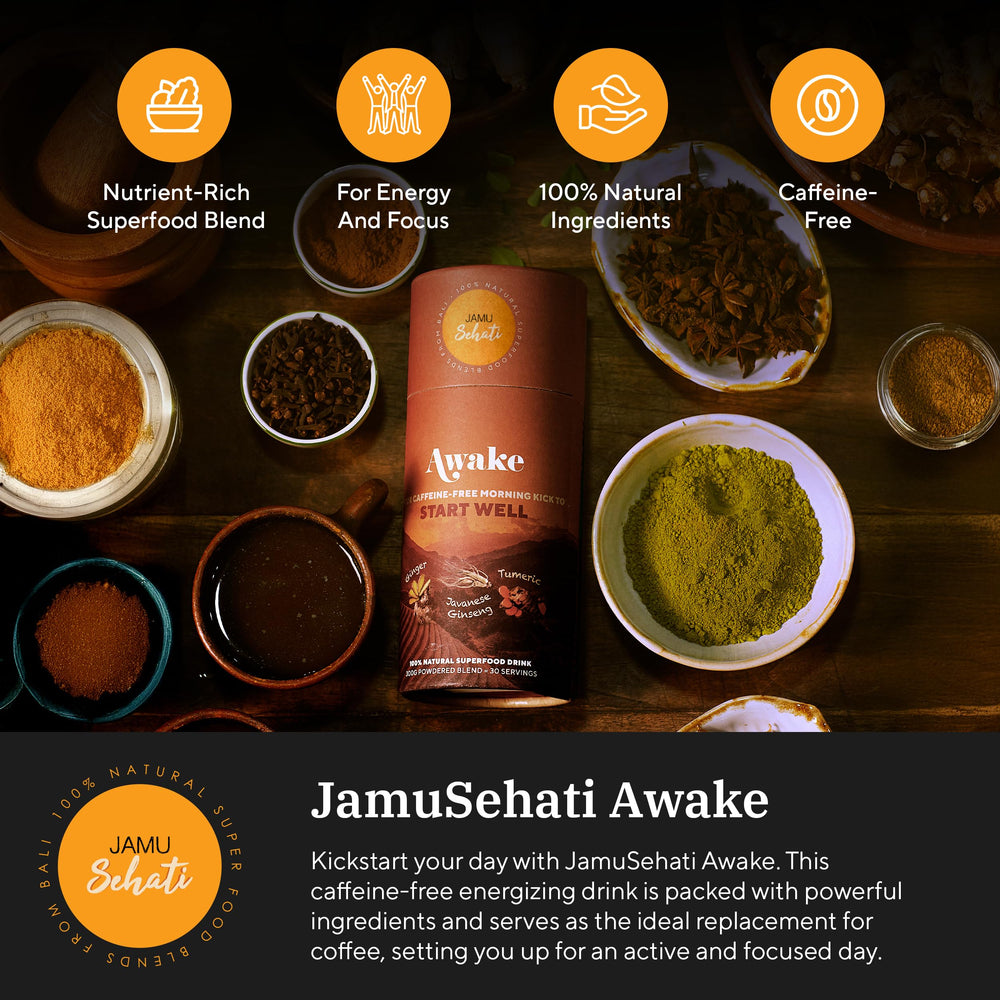 JAMUSEHATI Awake close-up with turmeric and ginger aroma
