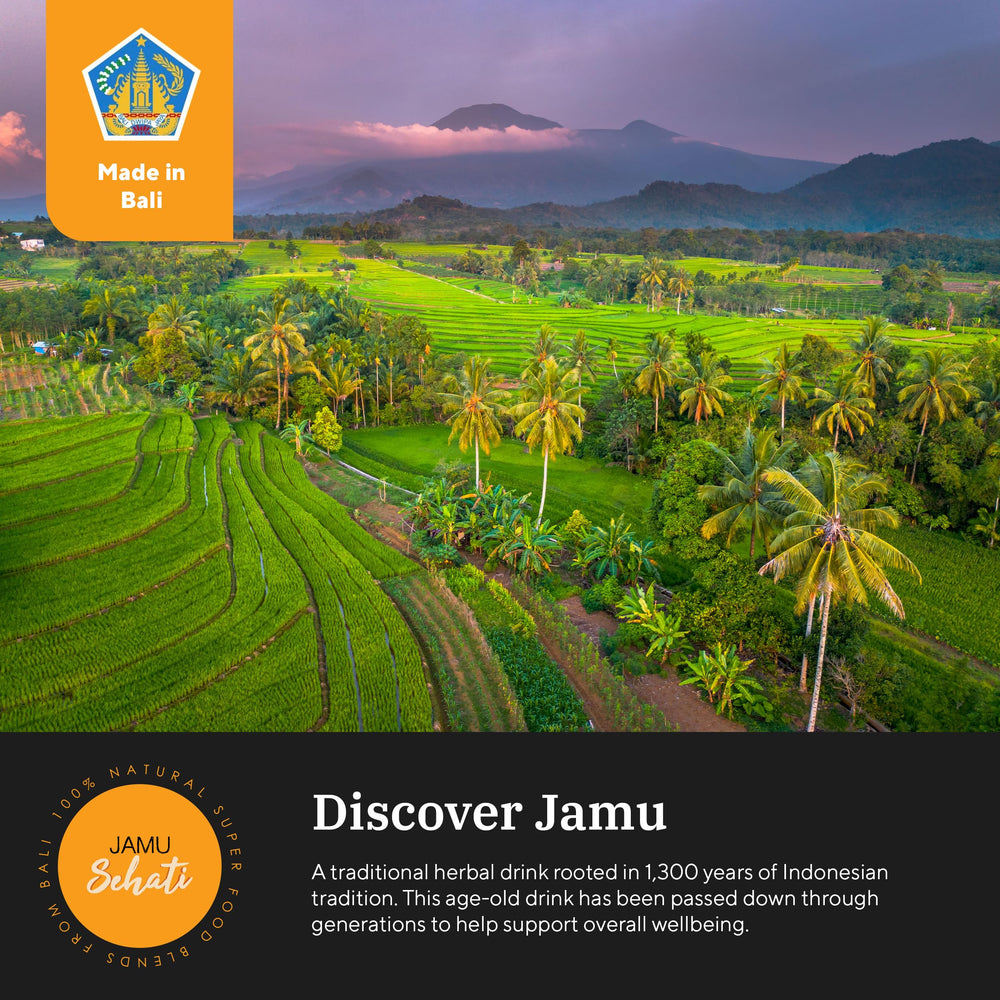 JAMUSEHATI packaging highlights sustainable, fair-trade sourcing from Bali.
