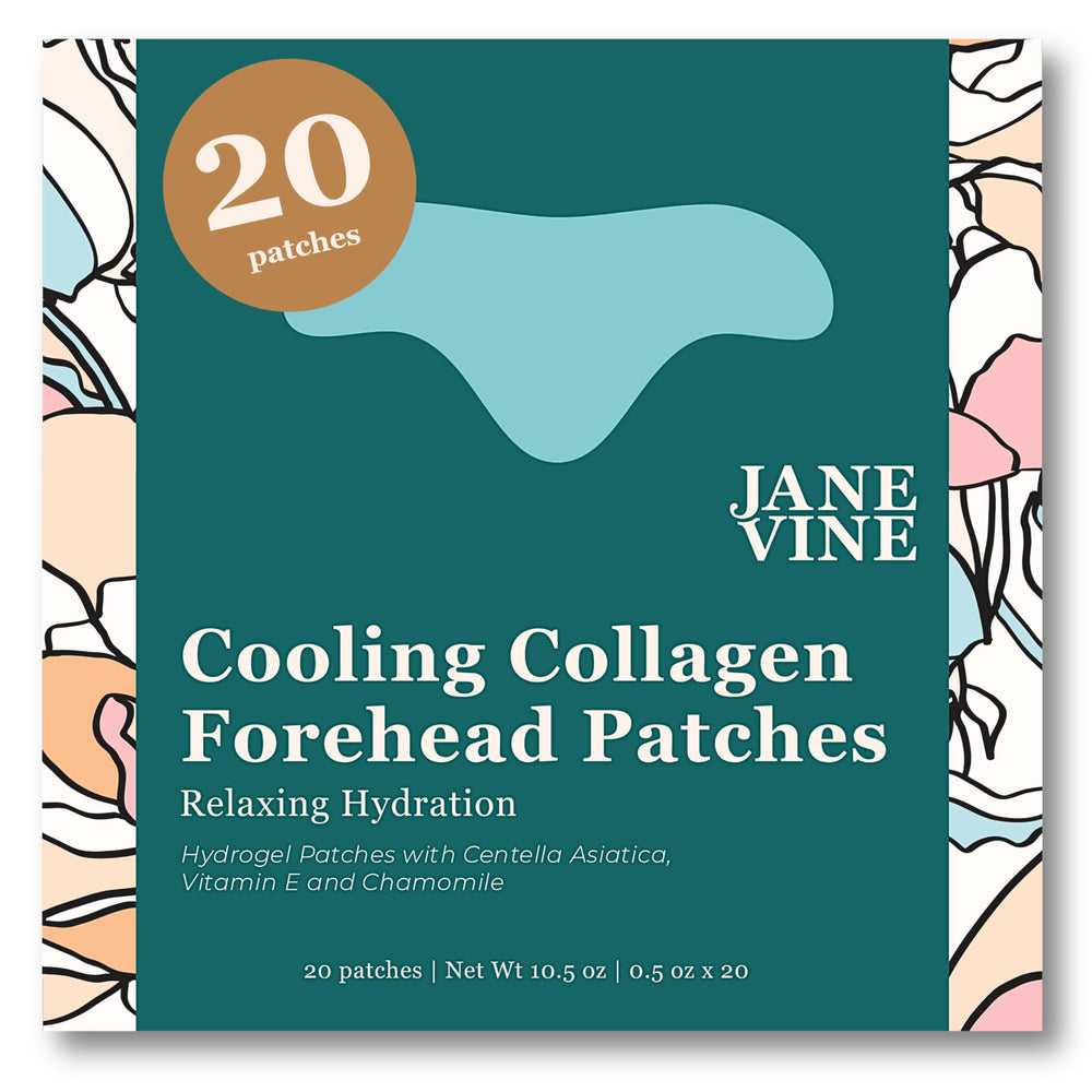 Jane Vine forehead patches pack open, hydrating and cooling.