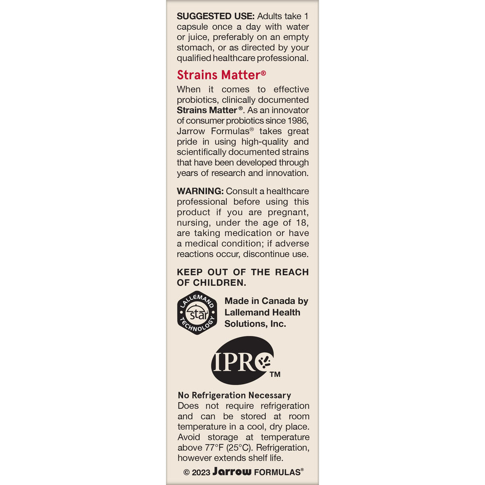 No refrigeration required for Jarro-Dophilus EPS Advanced packaging