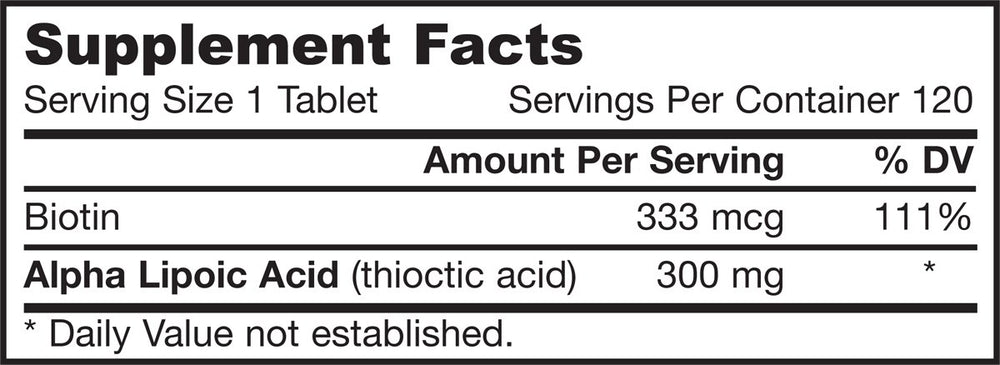 Jarrow Formulas Alpha Lipoic Sustain 300 tablets inside bottle show the value-size pack for easy dosing.