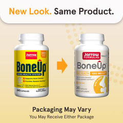 Bone-Up capsules close-up showing the six-capsule daily regimen for bone health
