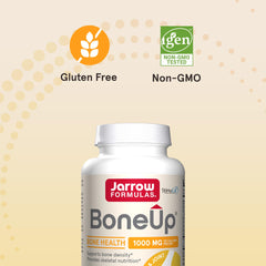 Bone-Up nutrition panel graphic highlighting essential minerals for skeletal health