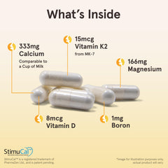 Bone-Up serving suggestion illustrating daily dosing for calcium delivery