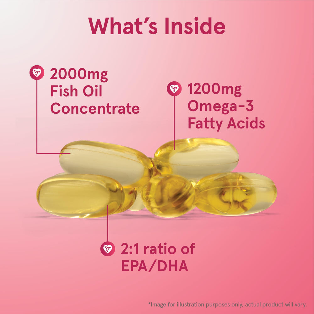 Jarrow Formulas EPA-DHA Balance bottle pour illustrating easy daily dosage.