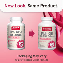 Jarrow Formulas EPA-DHA Balance softgels close-up highlighting purified omega-3 capsules.