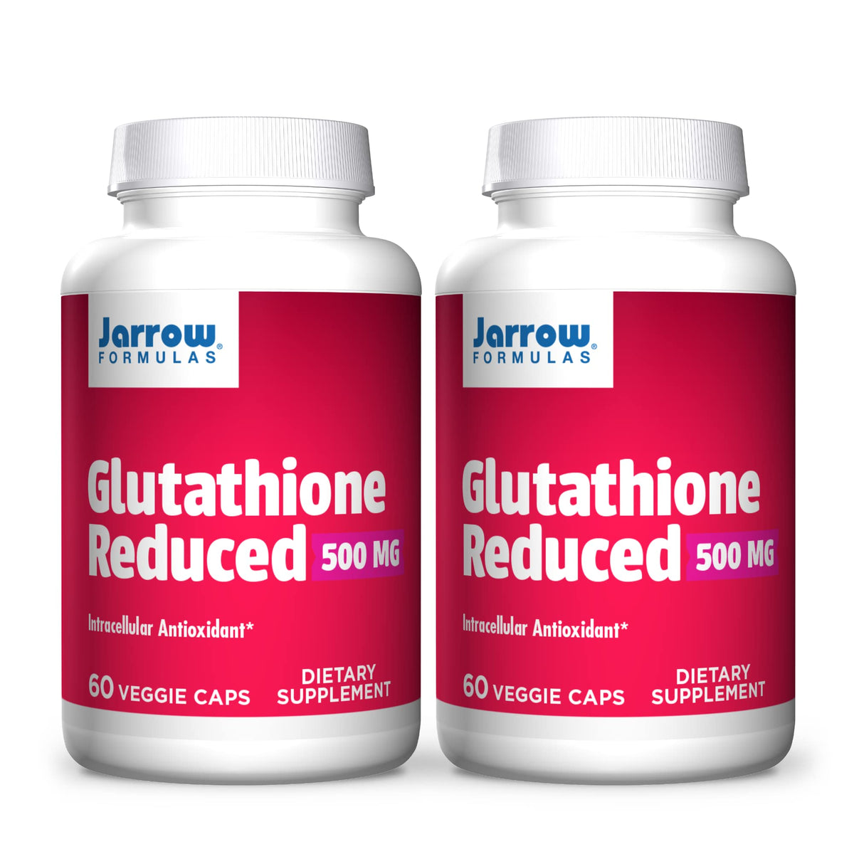 Jarrow Formulas Glutathione Reduced bottle front for daily use.