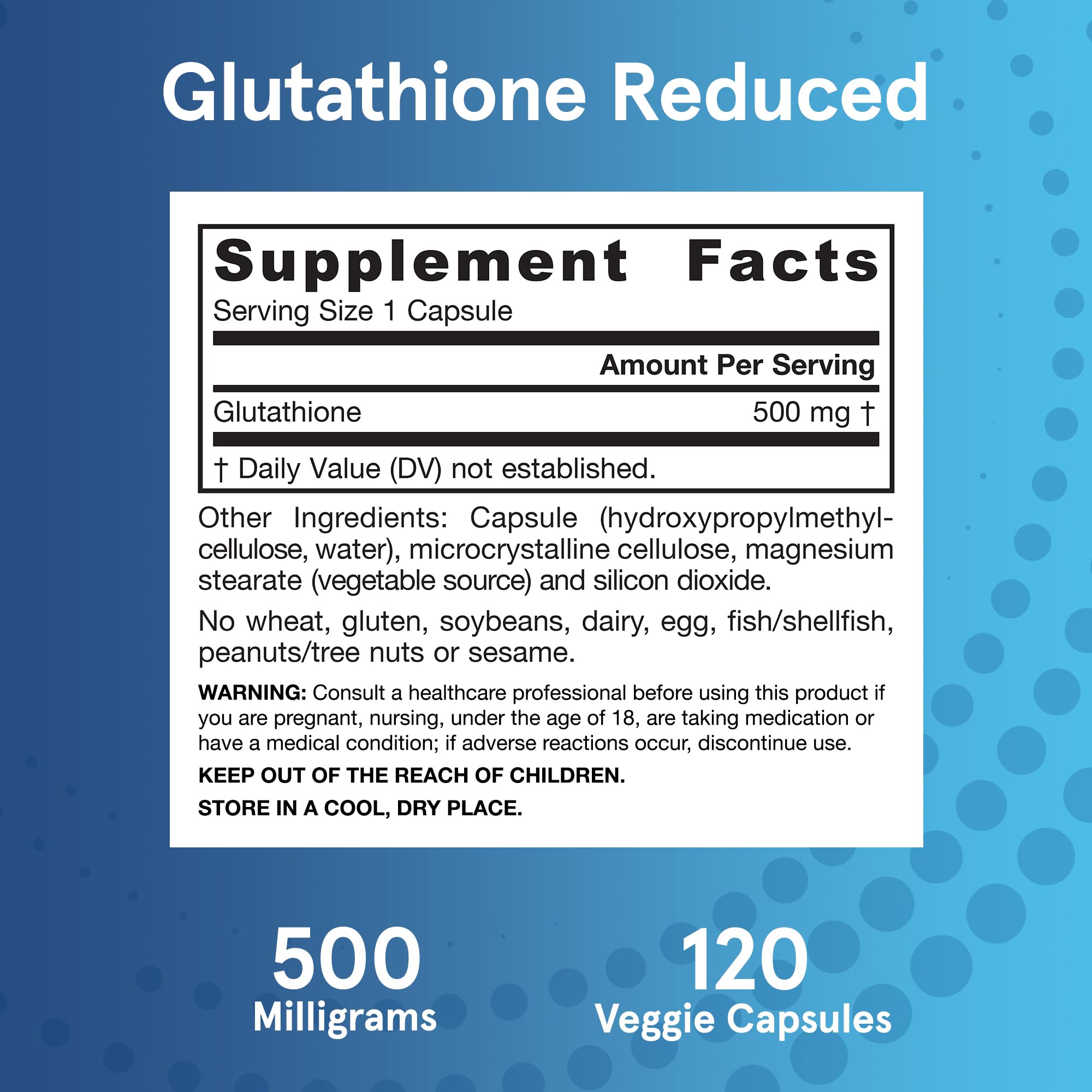 Jarrow Formulas Glutathione Reduced veggie capsule on a meal-planning scene.