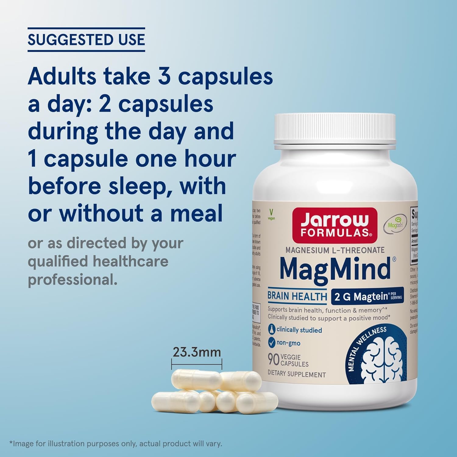 Pack of two MagMind bottles shown for extended brain health support