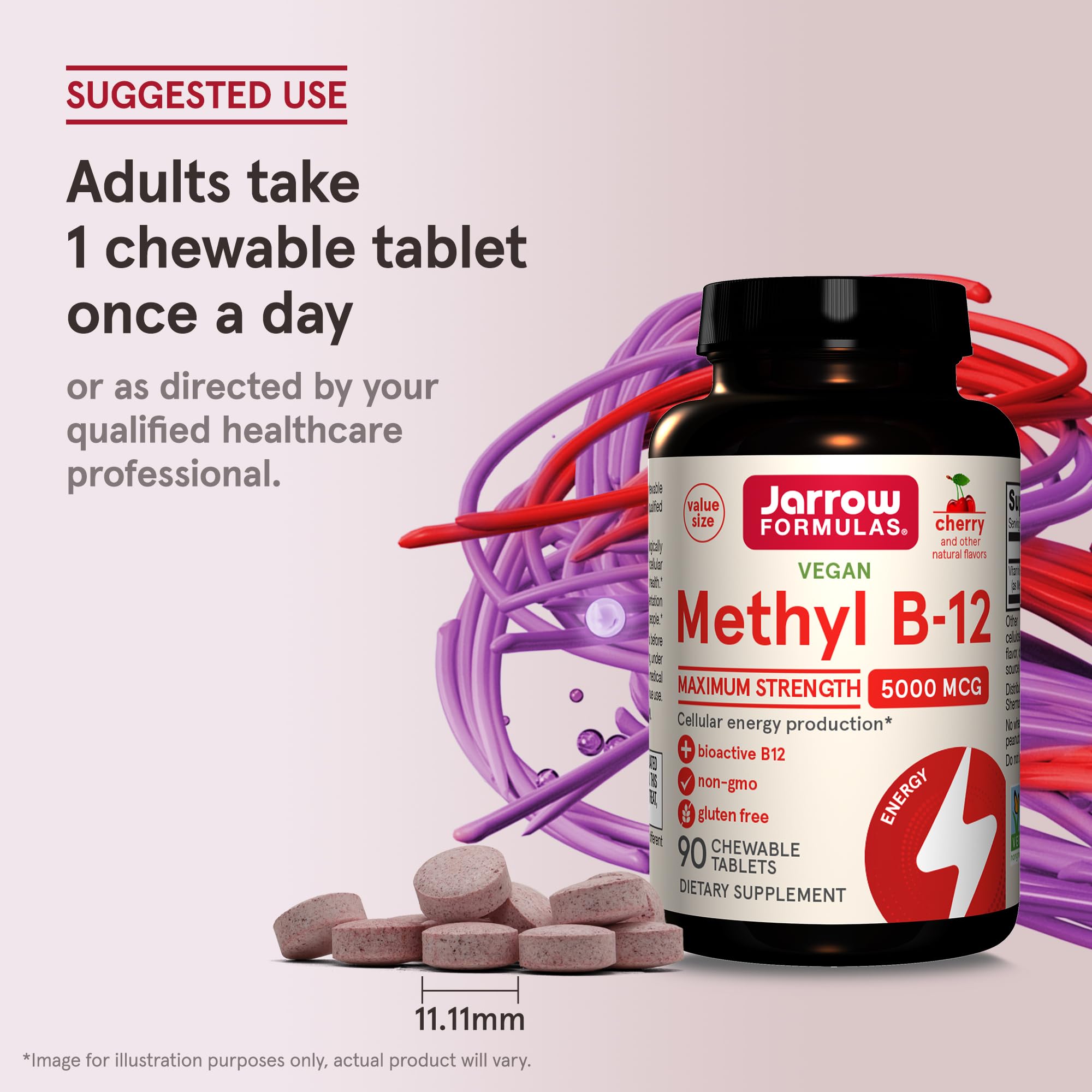 Jarrow Formulas Methyl B-12 gluten-free claim on label.