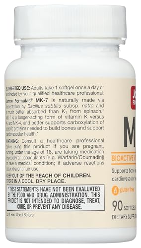 Box and bottle packaging shown for shelf-ready Vitamin K2 supplement.