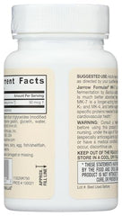 Jarrow MK-7 softgels in a bottle, convenient daily intake with meals.