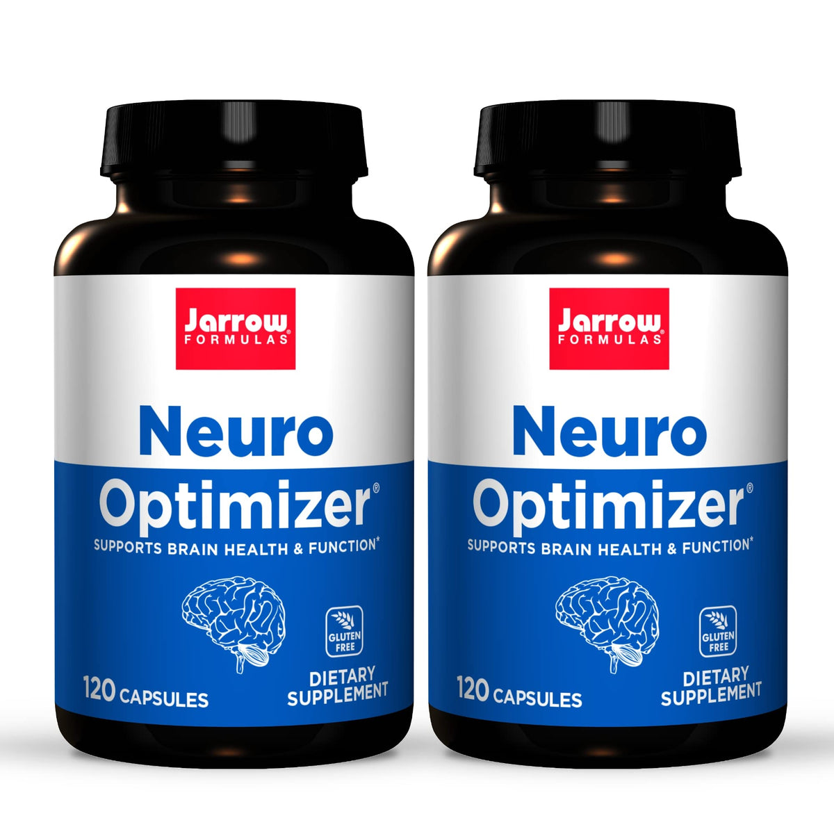 Jarrow Formulas Neuro Optimizer bottle front for daily brain health support.
