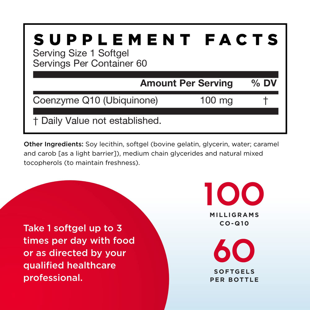 Jarrow Formulas Q-Absorb Co-Q10 softgels pouring highlight convenient dosing with meals