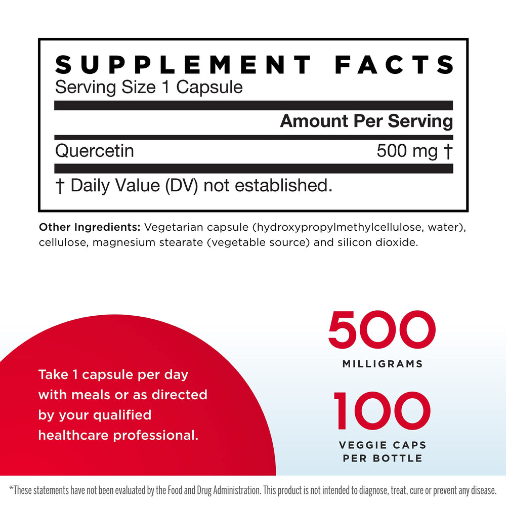 Jarrow Formulas Quercetin 500 mg veggie capsules offer convenient immune health support
