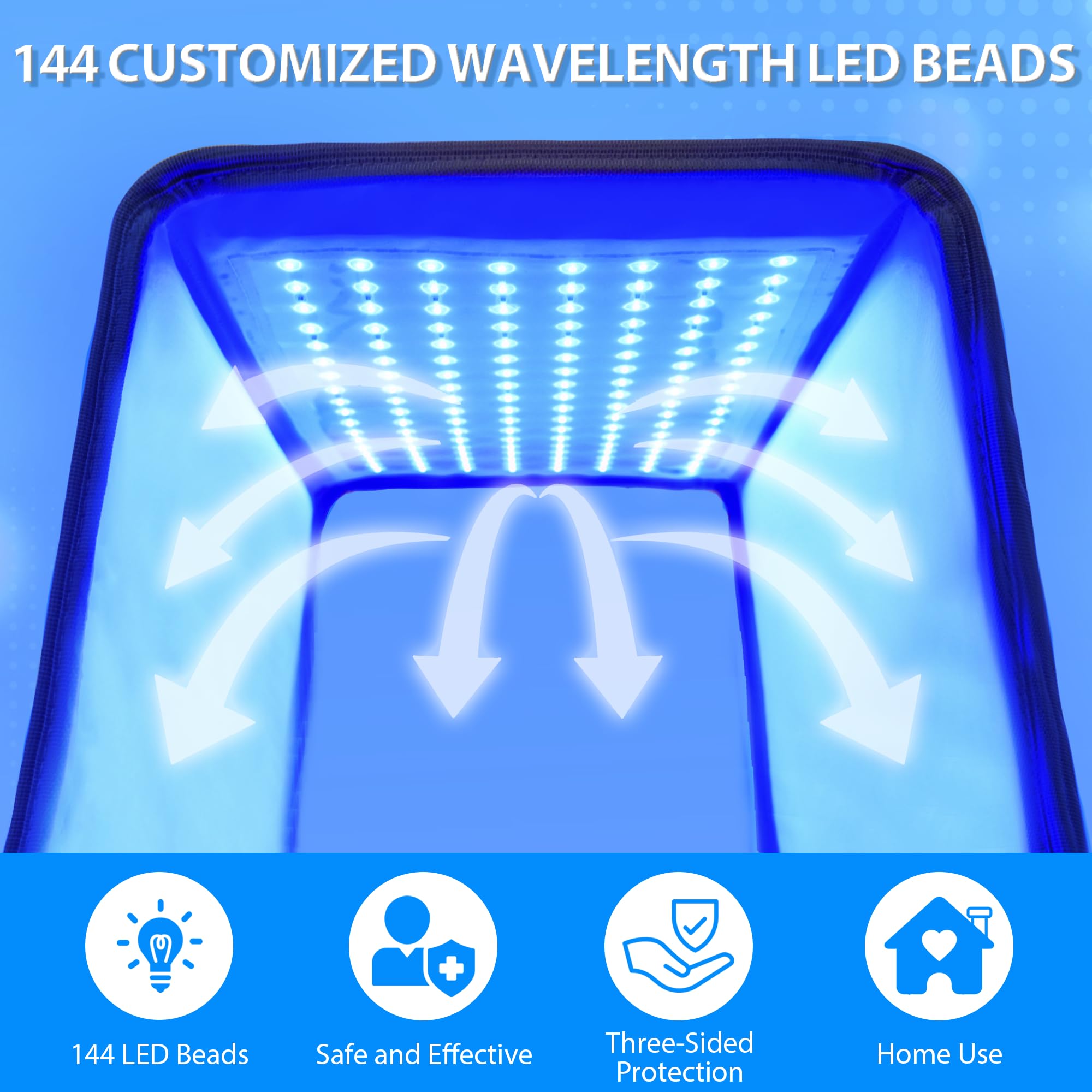 Biliblanket LED panel with 144 blue lights for therapy