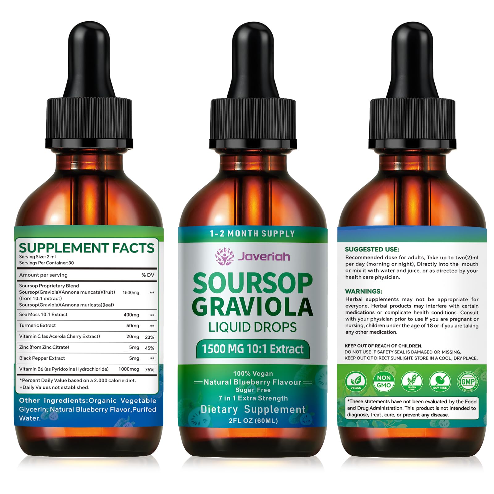Javeriah 60 ml bottle signaling a practical 30 60 days supply