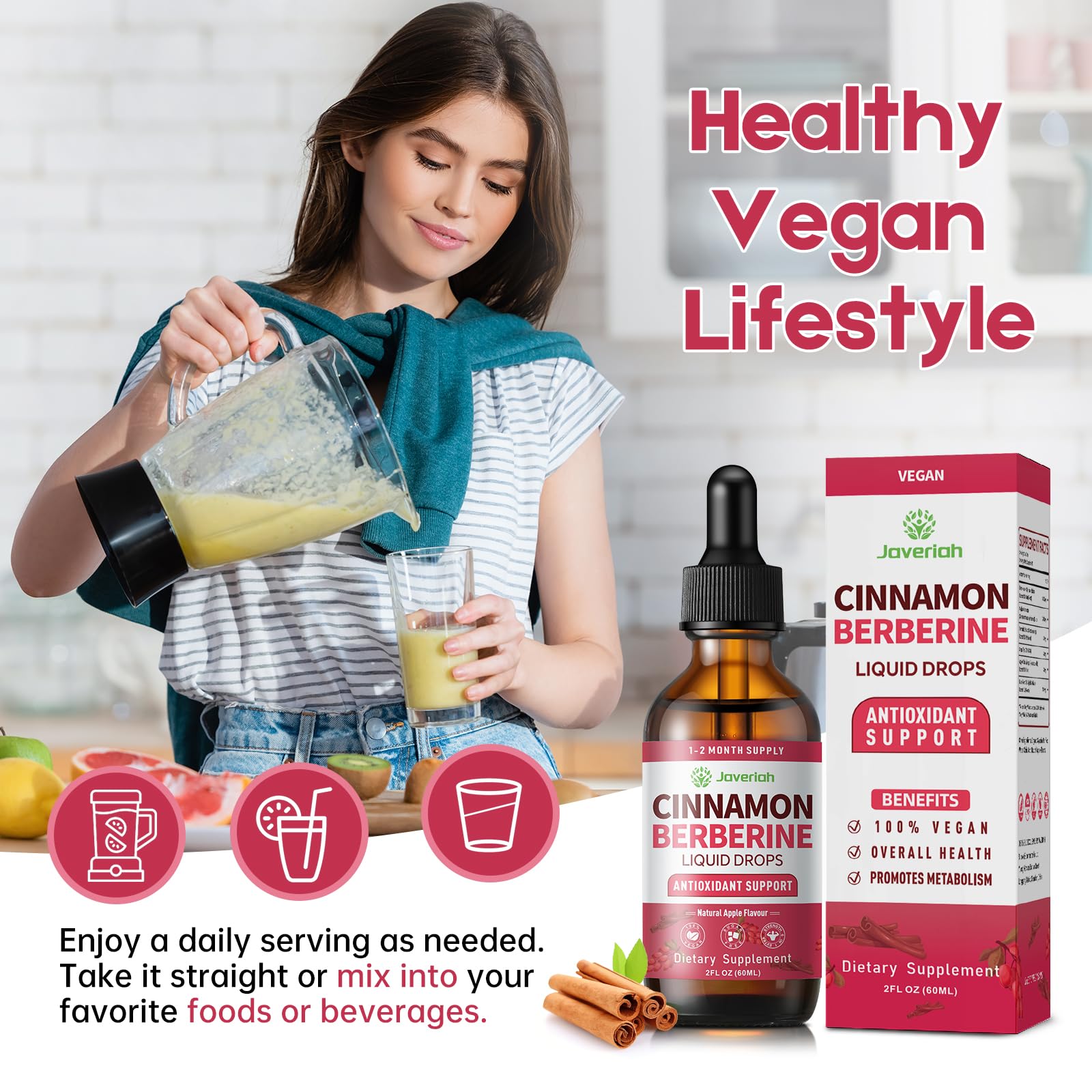 Javeriah Berberine Apple Cider Vinegar Drops for digestive balance.