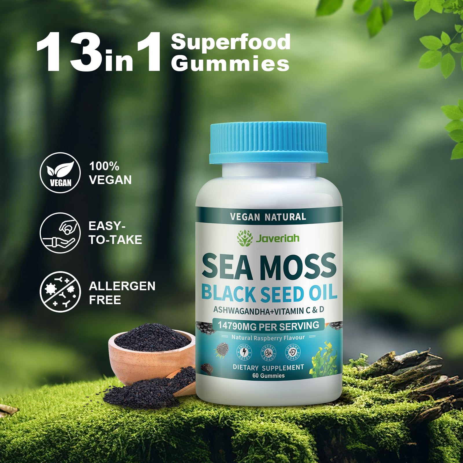 Gummy with vitamin C and D promoting immune balance