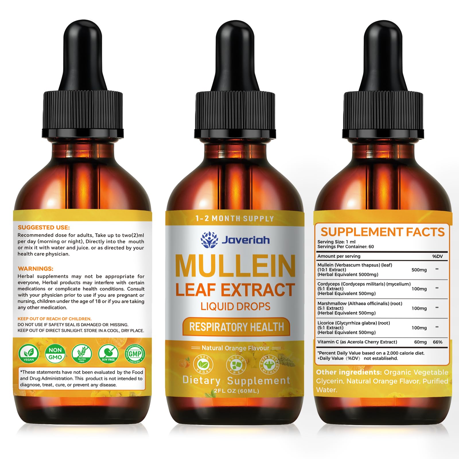 Javeriah Mullein Drops 2-pack packaging