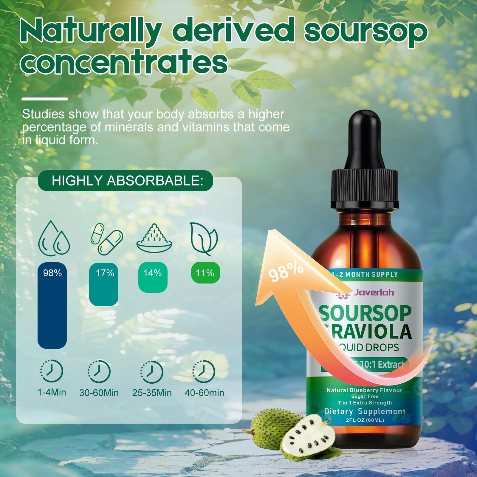 Javeriah Sea Moss Turmeric blend highlighting minerals for holistic nutrition