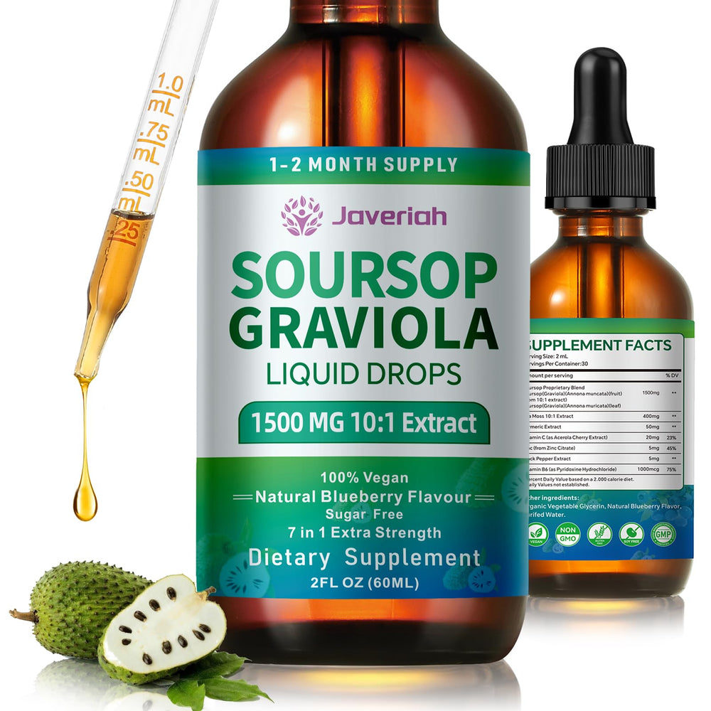 Javeriah Soursop liquid drops bottle for daily wellness support
