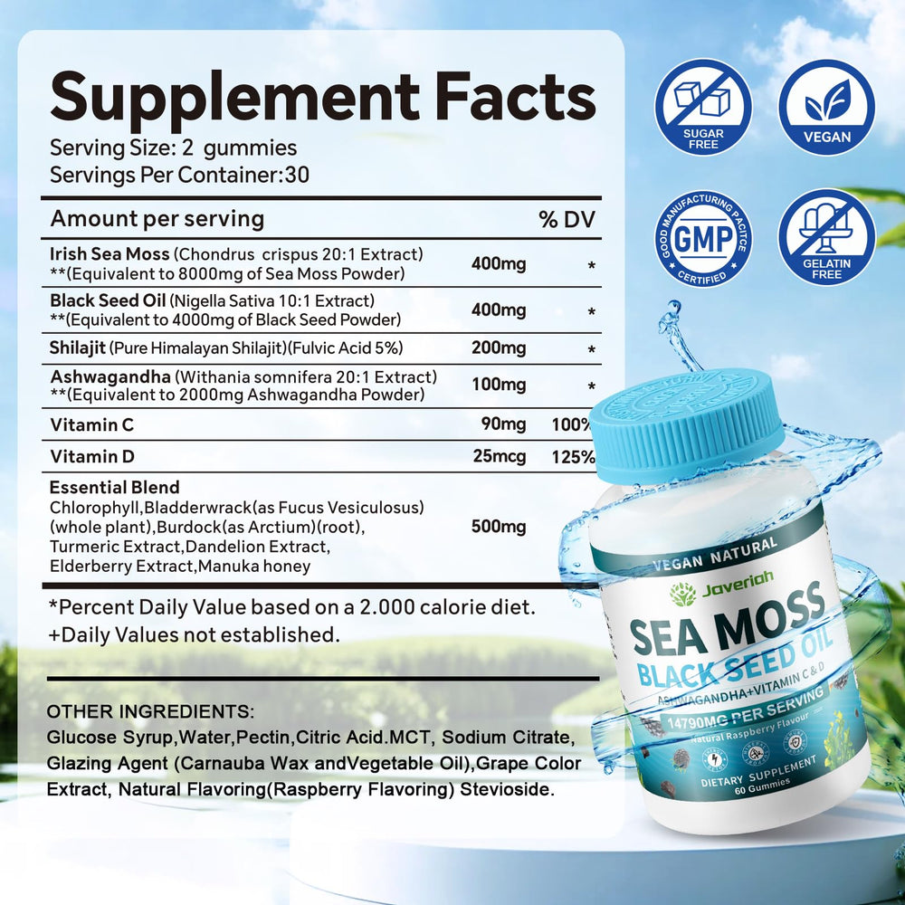 Close-up of Javeriah gummies showing texture for daily immune support