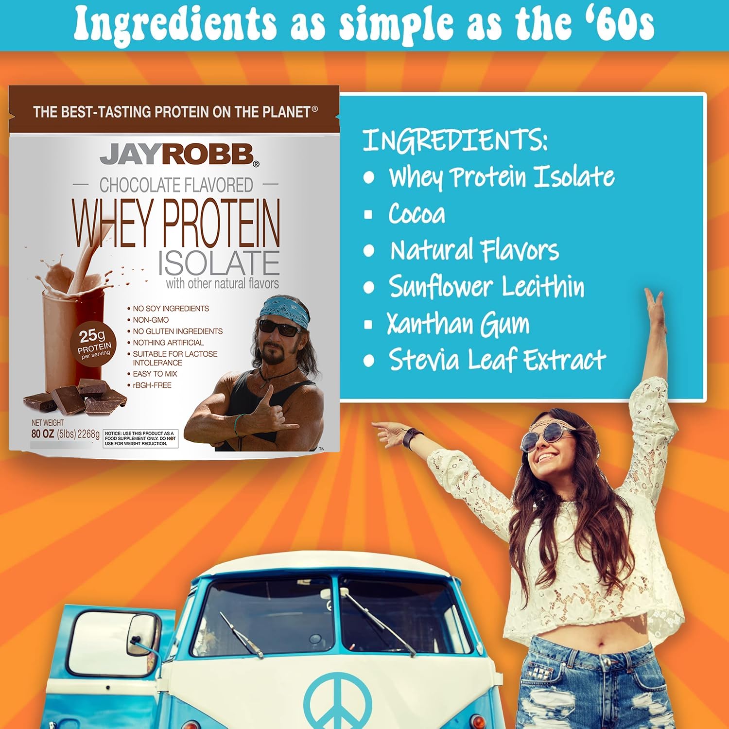 Jayrobb Whey Protein Chocolate shake in glass with creamy texture