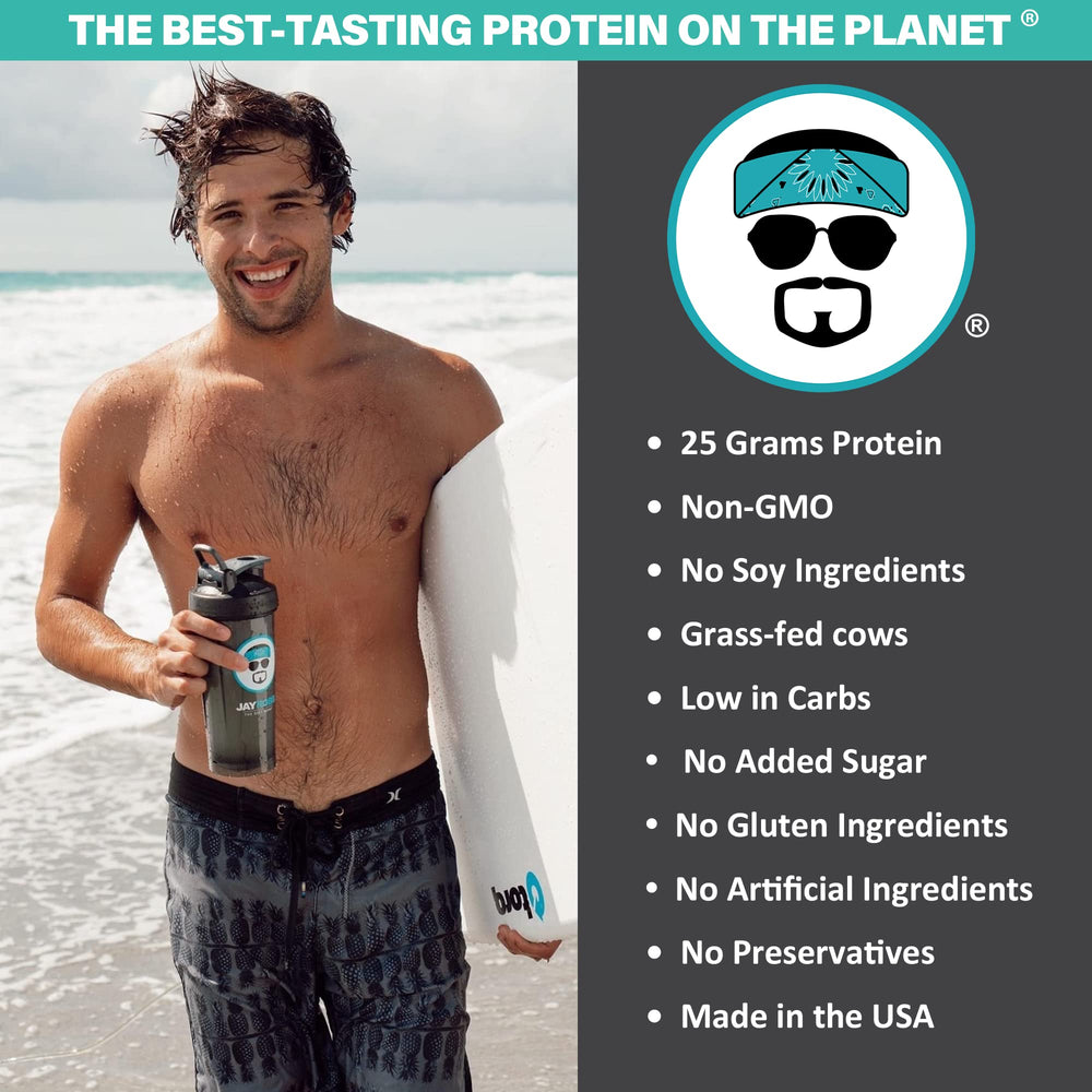 Jay Robb Whey Protein Strawberry nutrition panel visible on label