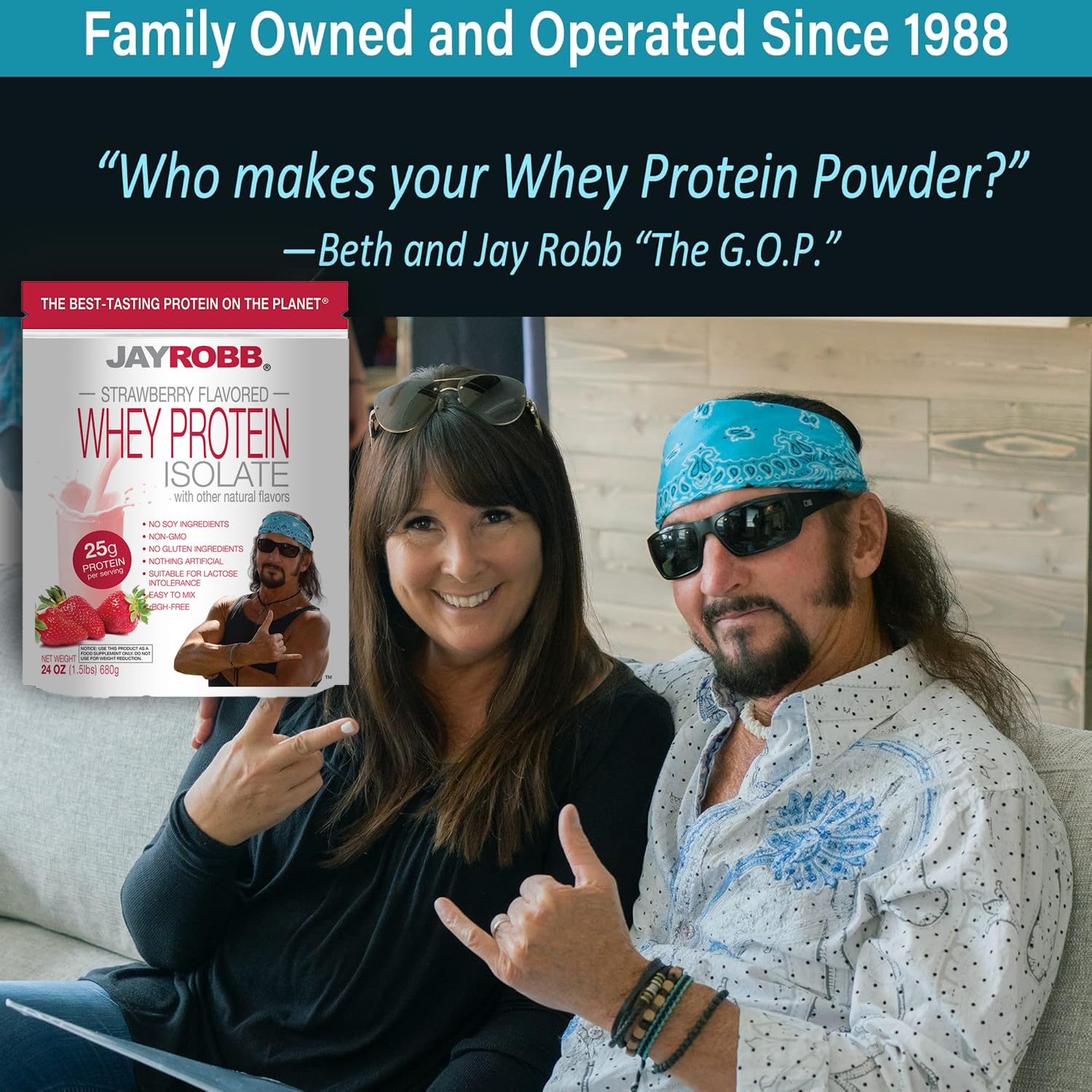 Jay Robb Whey Protein Strawberry serving scoop for quick meals