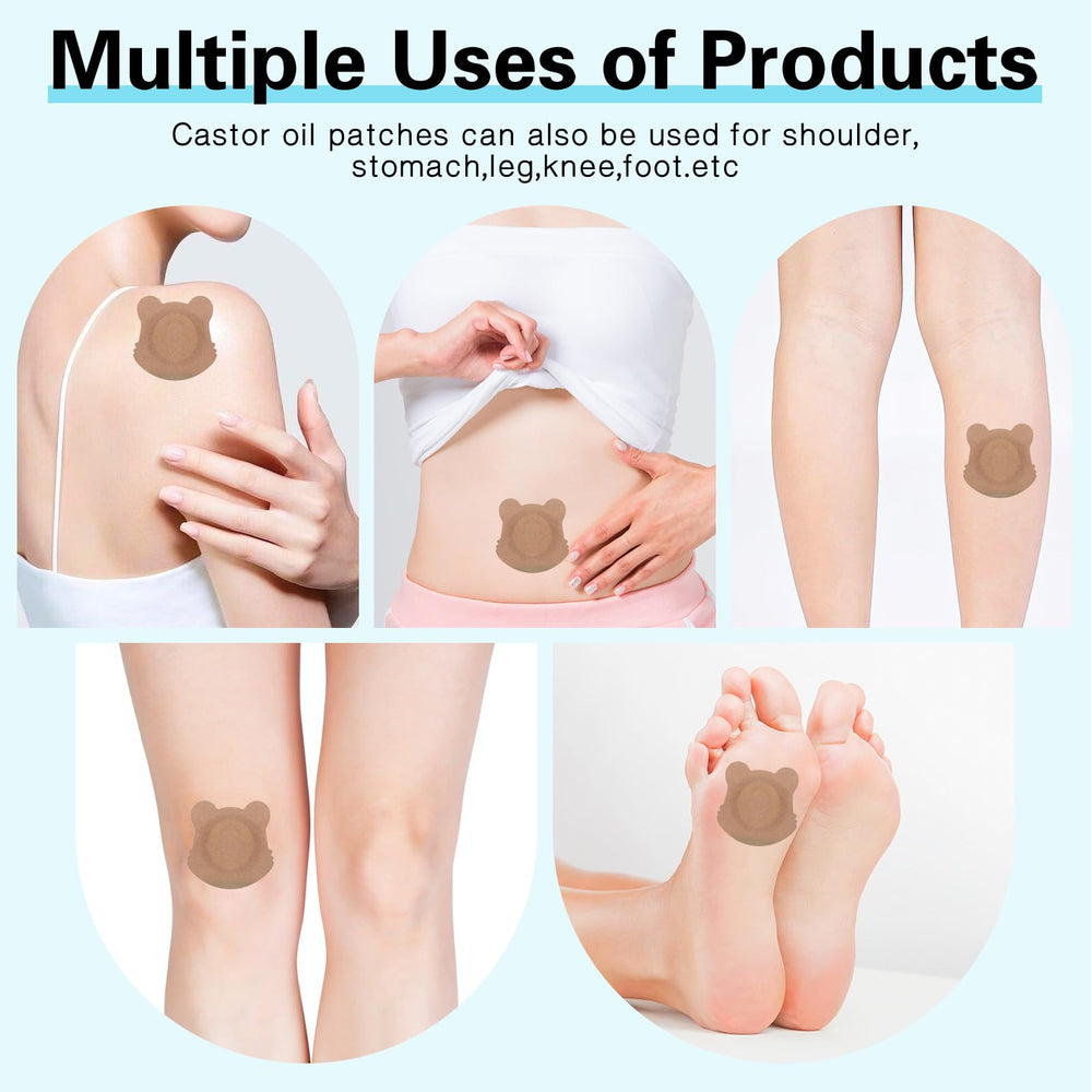 JayruiMice castor oil patches breathable spunlace fabric keeps skin comfortable