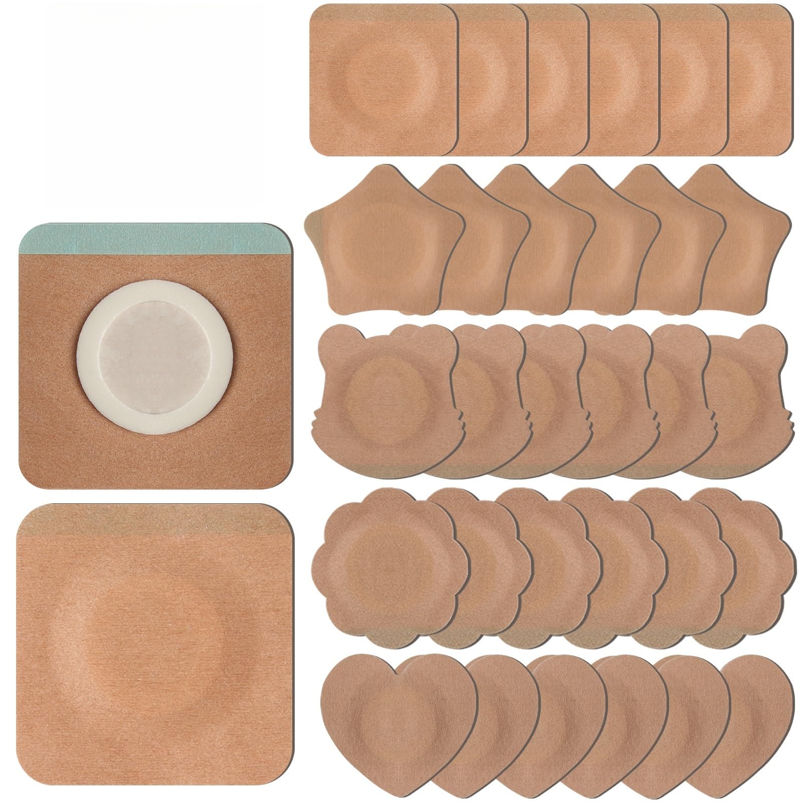 JayruiMice disposable castor oil patches closeup showing mess-free hygiene.