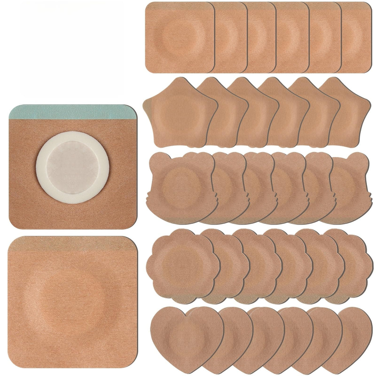 JayruiMice disposable castor oil patches closeup showing mess-free hygiene.